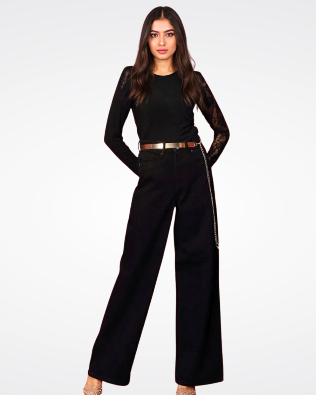 The Main Character | Black Wide-Leg Jeans