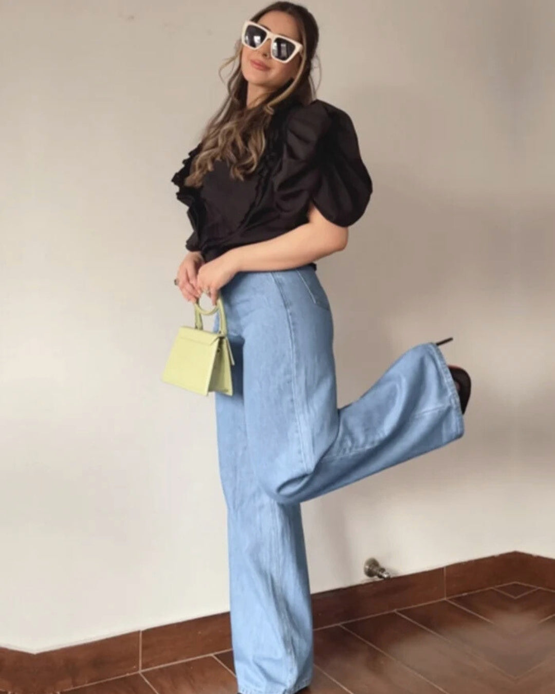 The Drip | Mid Wash Wide-Leg Jeans