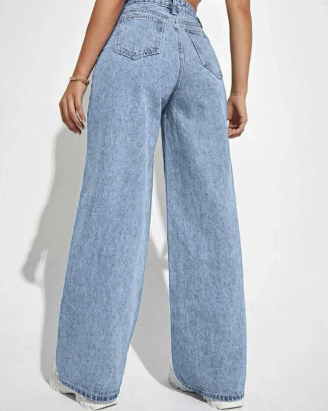 The Drip | Mid Wash Wide-Leg Jeans