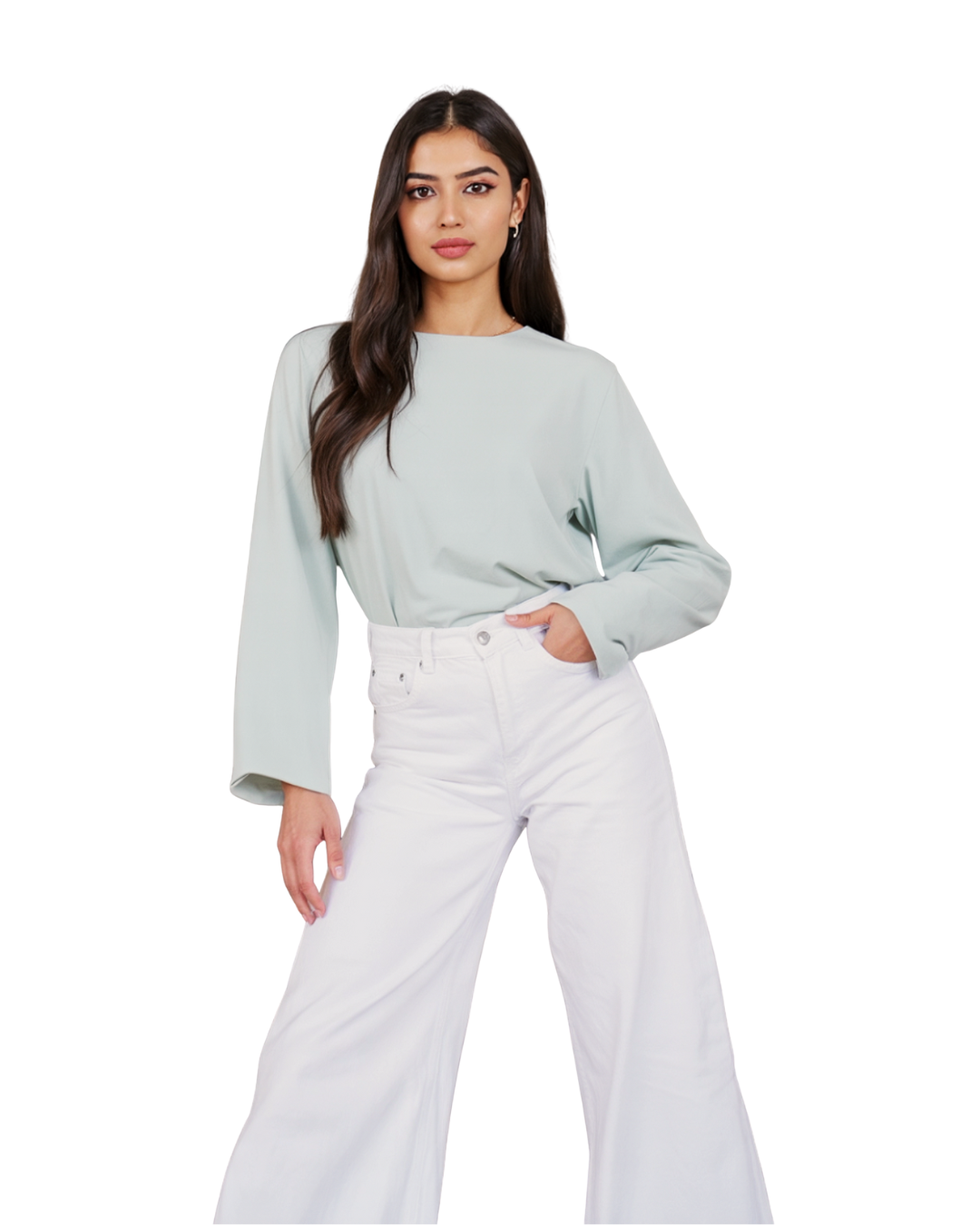 The Slay | White Wide-Leg Jeans