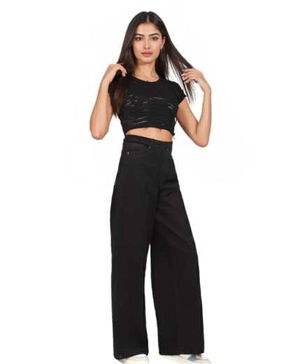 The Main Character | Black Wide-Leg Jeans