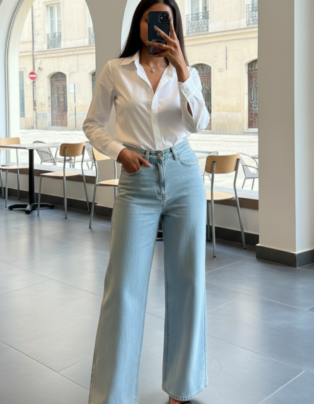 The Vibe | Light Wash Wide-Leg Jeans (Almost Perfect)