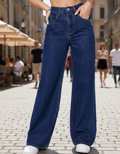 The Orbit | Dark Blue Wide-Leg Jeans
