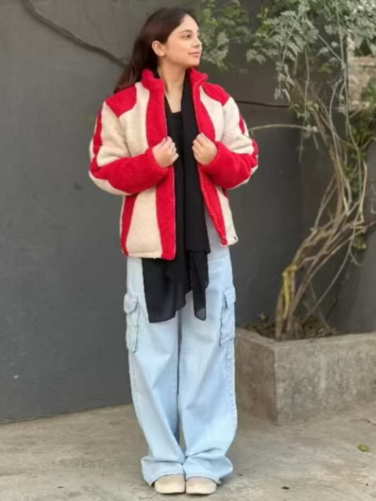 The Breeze | Ice Blue Wide-Leg Flap Pocket Cargo