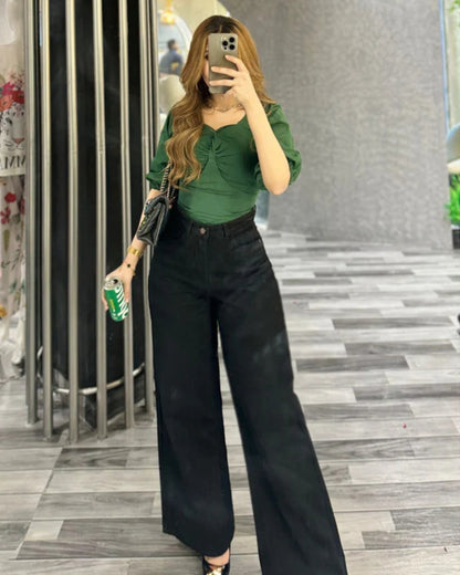 The Main Character | Black Wide-Leg Jeans