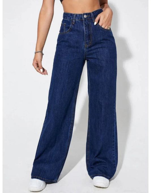 The Orbit | Dark Blue Wide-Leg Jeans