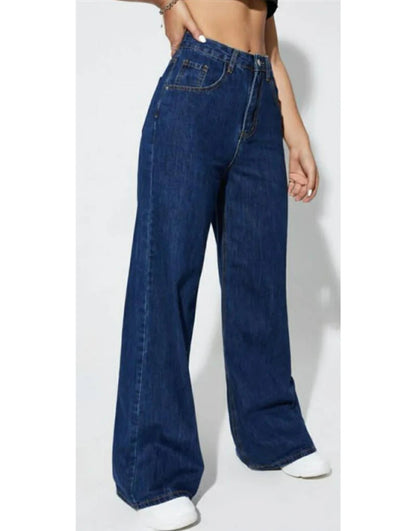 The Orbit | Dark Blue Wide-Leg Jeans
