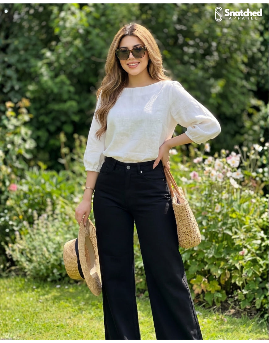 The Main Character | Black Wide-Leg Jeans