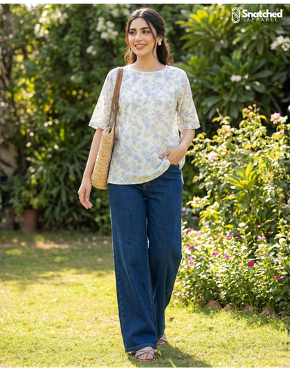 Ocean Silence | Indigo Drift Wide-Leg Jeans