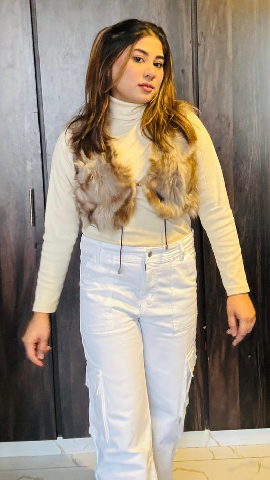 The Coast | White Wide-Leg Flap Pocket Cargo