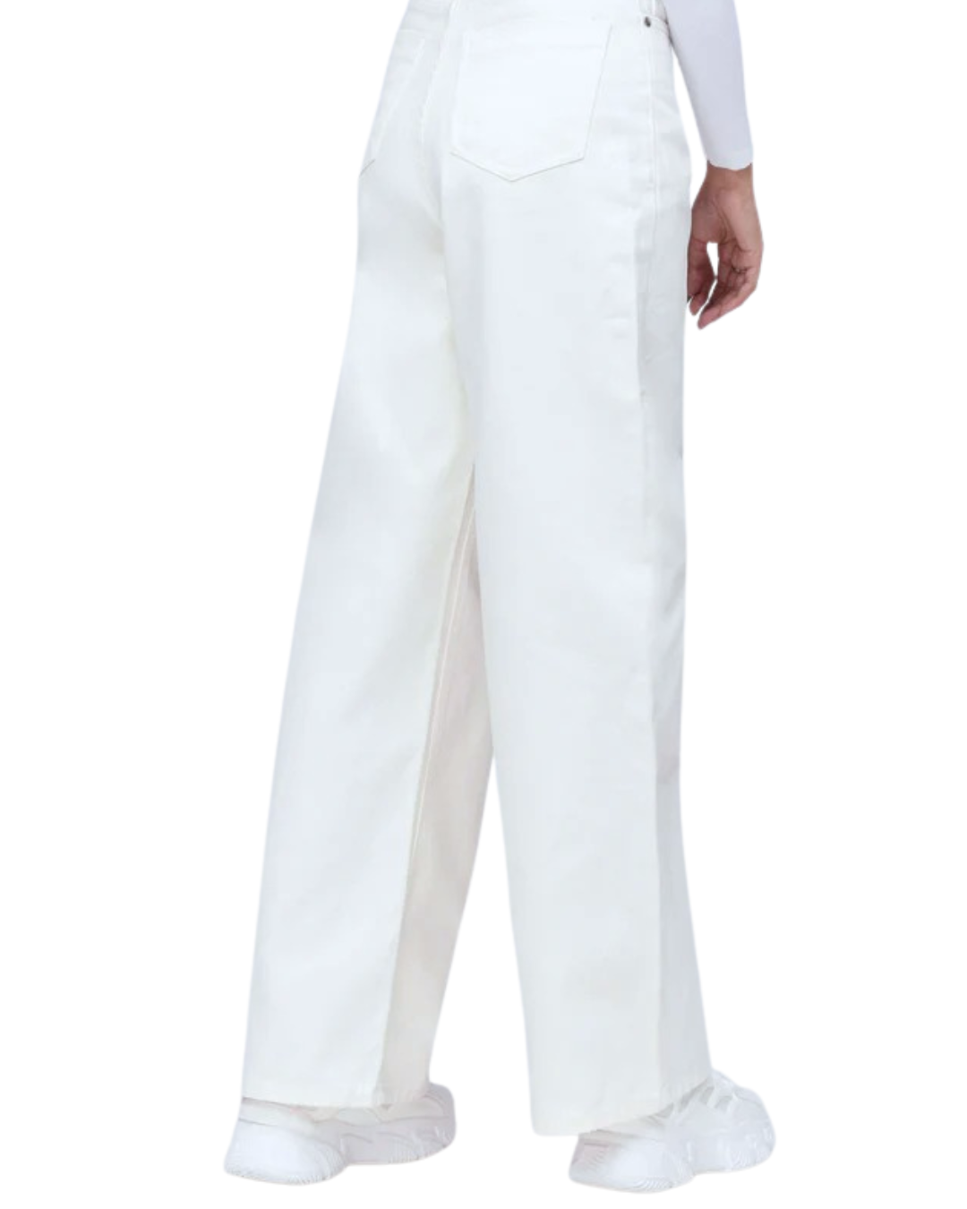 The Slay | White Wide-Leg Jeans